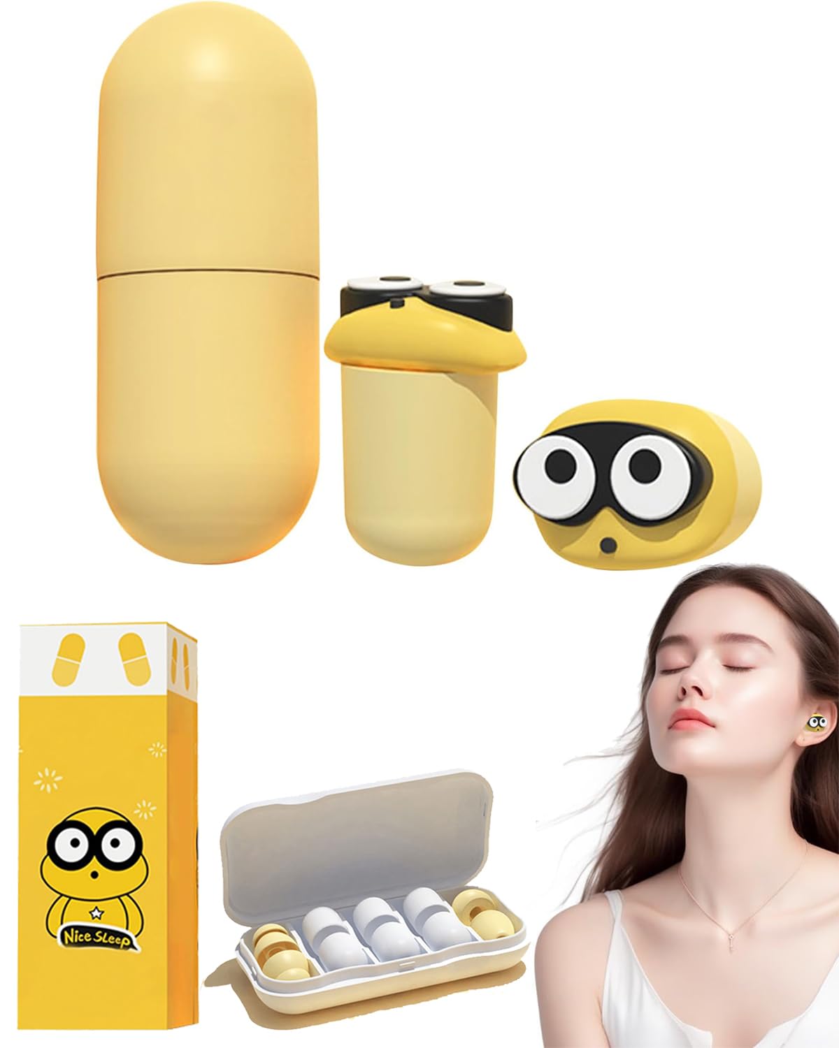 Ear Plugs, Ear Plugs for Noise Reduction, Earplugs for Noise Cancelling, Earplugs, Ear Plugs for Studying, Sleeping, Travel, Concerts, Study, Work (Yellow+10 Earplug Accessories) (B0D9M6YKJG) Amazon Price History, Amazon Price Tracker