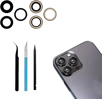 Alovexiong 15 Pro Max Back Rear Camera Lens Glass Replacement for iPhone 15 Pro Max Camera Glass Replacement with and Reparing Toolkits