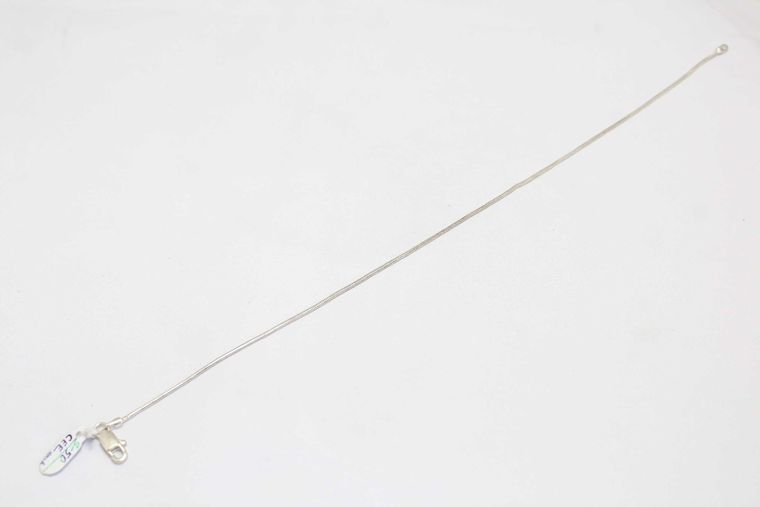 PH - Tobillera de plata de ley 925 con cadena de serpiente, regalo para mujer de la India D107, Gema