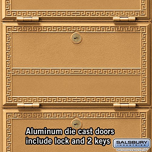 Salsbury Industries 2108Rl Americana Mailbox, 8 Doors, Rear Loading, Aluminum #TOP2