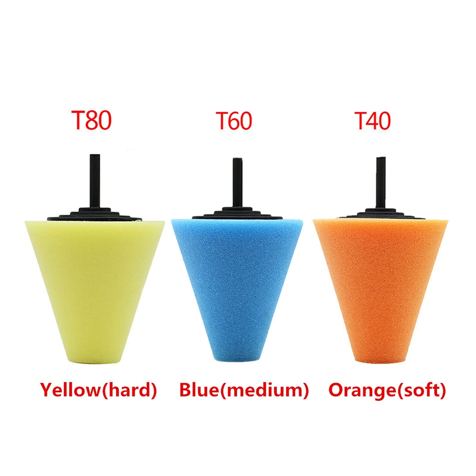 yaoqijie Auto lucidante pad lucidata spugna spugna pad cono lucidatore tampone tampone kit di ceretta for automobili for la ruota della ruota dell'automobile Lucidatura del faro lasting ( Color : 4 )