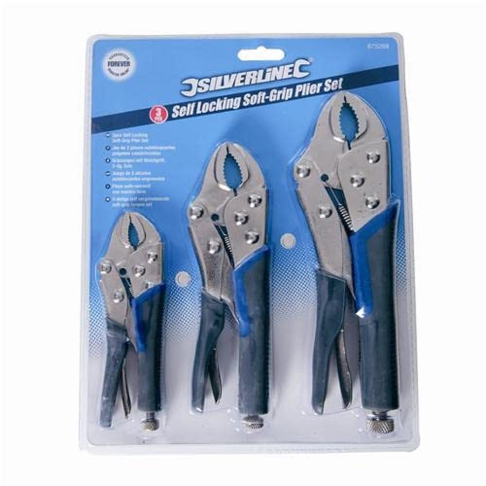 Silverline Self Locking Soft-Grip Pliers Set 3pce - Toolstream - View #10