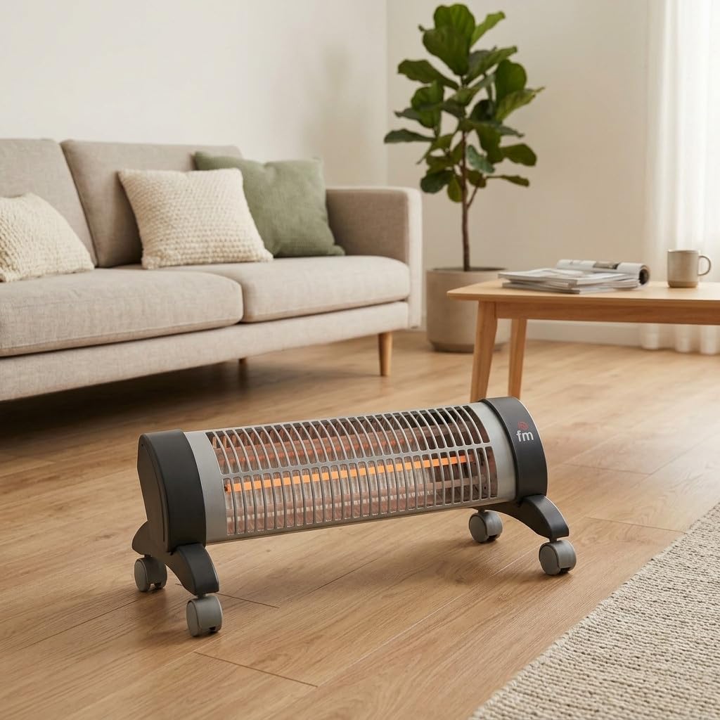 Suinga Stufa al quarzo con ruote girevoli 2 potenze: 600 W/1200 W, 2 aste Sistema antiribaltamento