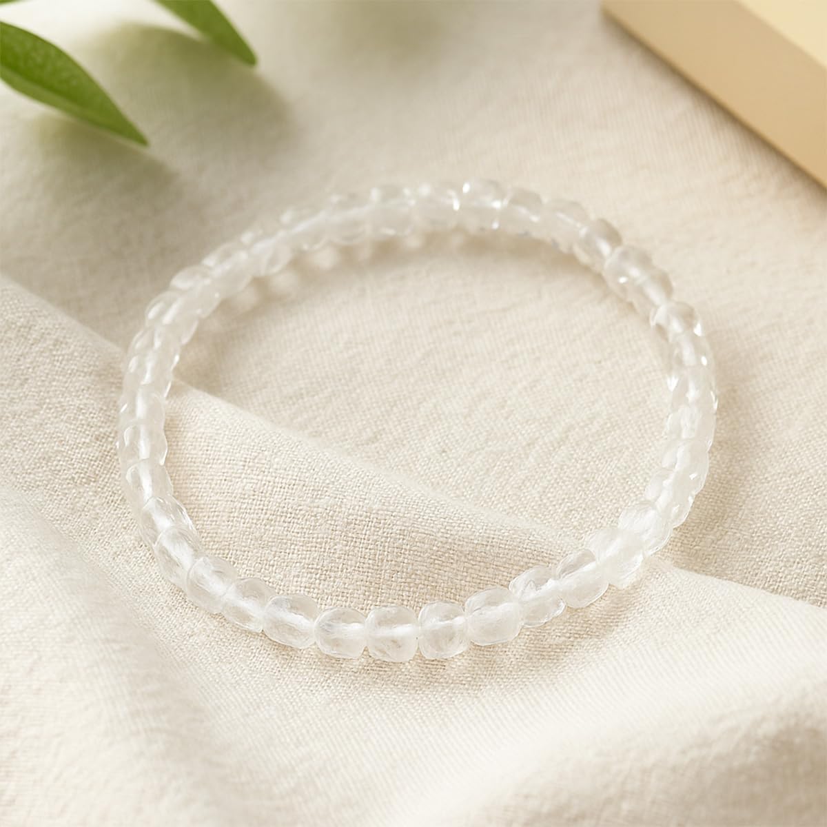 Natural Clear Quartz Crystal Bracelet for Women, Healing Stone Beaded Bracelet, Reiki Chakra Energy Gemstone Jewelry, Stretch Round Beads for Good Luck - Image 3