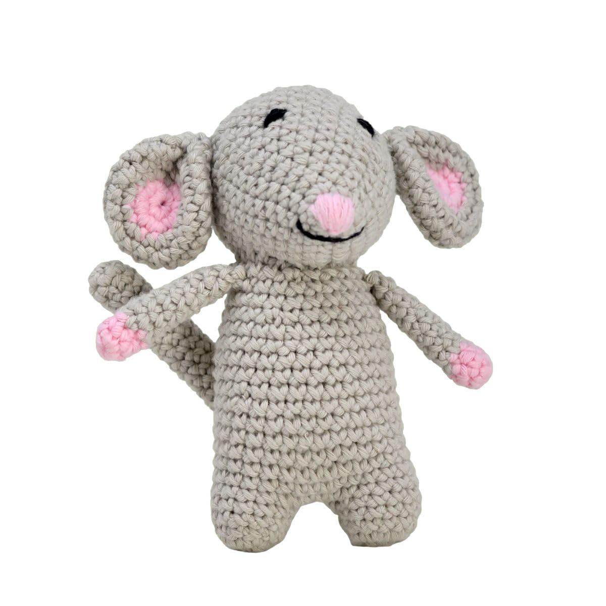 Knitty Critters Crochet Kit Pouch Pals – Millie Mouse | Beginner-Friendly Crochet Craft Kit With Recycled Yarn
