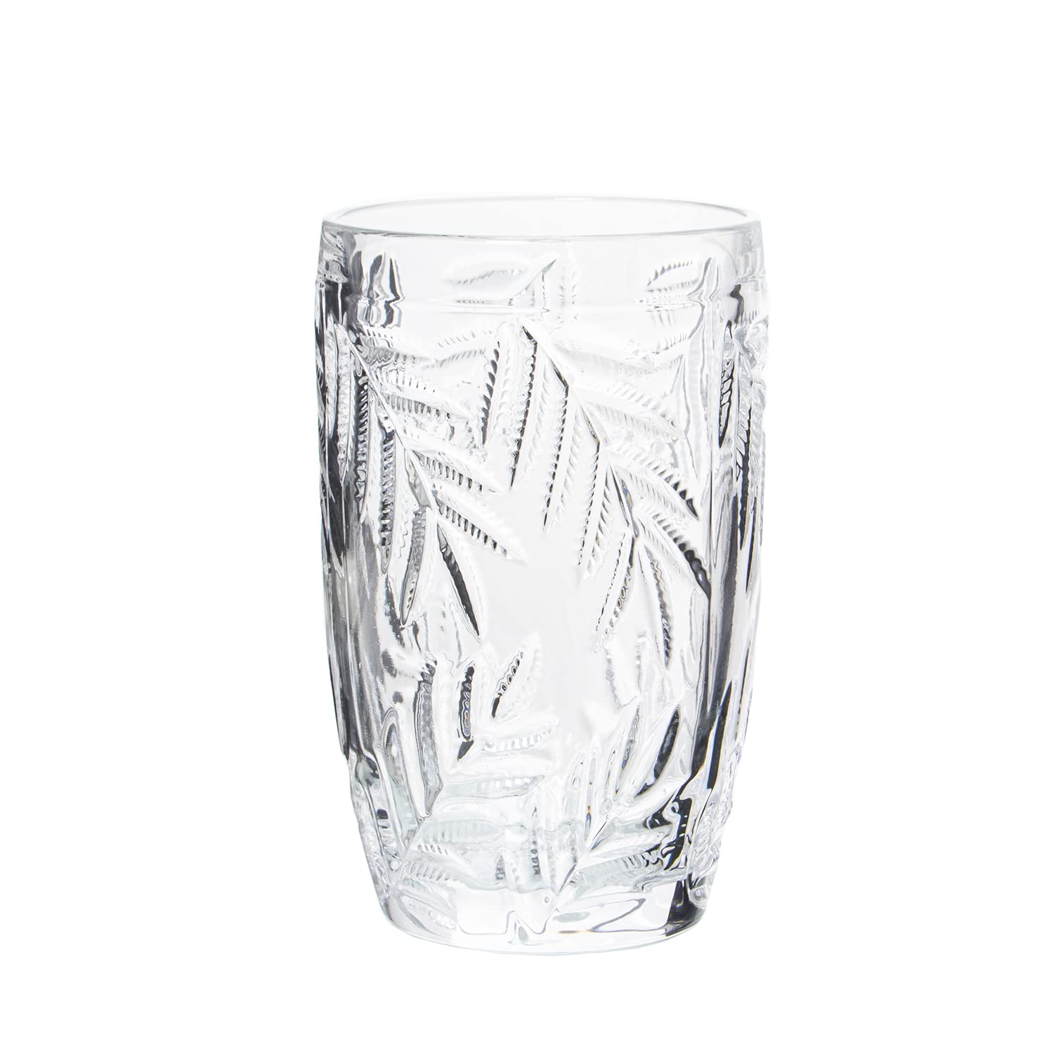 Set de 6 Vasos Altos de 400ml de Cristal Transparente 8x12,5cm