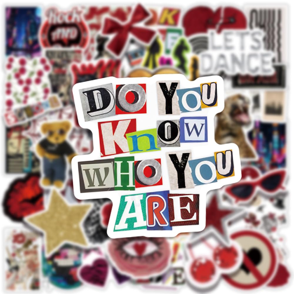 Y2K Stickers 50 Pcs for Laptop Bumper, Water Bottles, Computer, Phone, Hard hat, Perfect for Teens Girl Boy Adult - Image 3