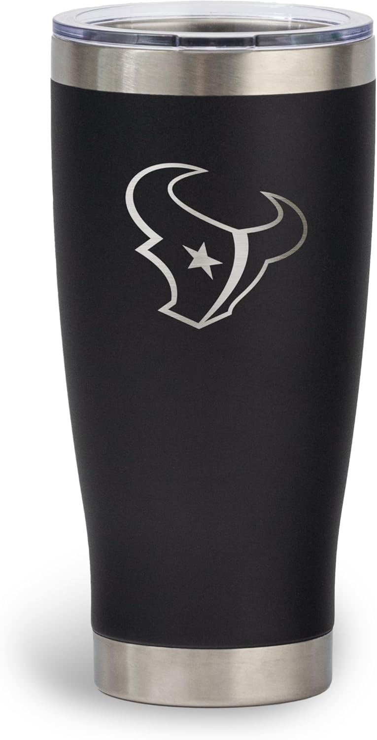 The Memory Company Officially Licensed NFL Game Day Tumbler - 20oz Stainless Steel Double-Wall Insulated Team Color Bling Cup with Team Logo, NFL Licensed Sports Travel Mug with Lid & Straw