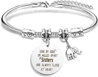 Sister Birthday Gifts Christmas Mothers Day Sisters Graduation Valentines Bracelet Sunflower,Butterfly,Elephant