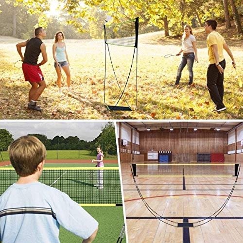 image for Badminton Net Portable with Stand Carry Bag Folding PortablINWAVE Voll
