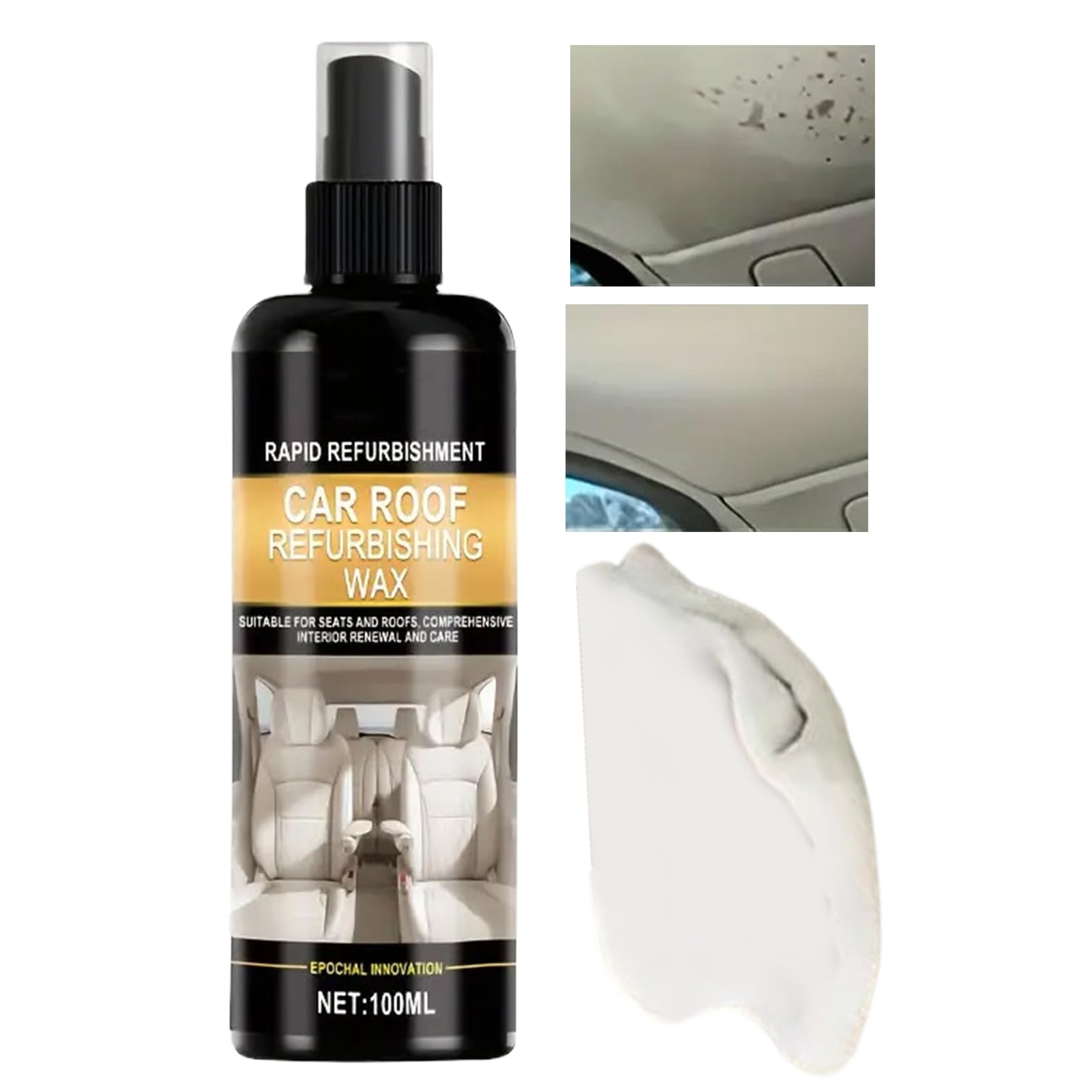Reiniger Für Auto Polster | 100ml Reiniger Zur Aufbereitung Von | Stoffen,Spray Für Die Erneuerung des Armaturenbretts - Für Dachhimmel Haushaltsgeräte Lederpolster Sofa Möbel Und Zuhause