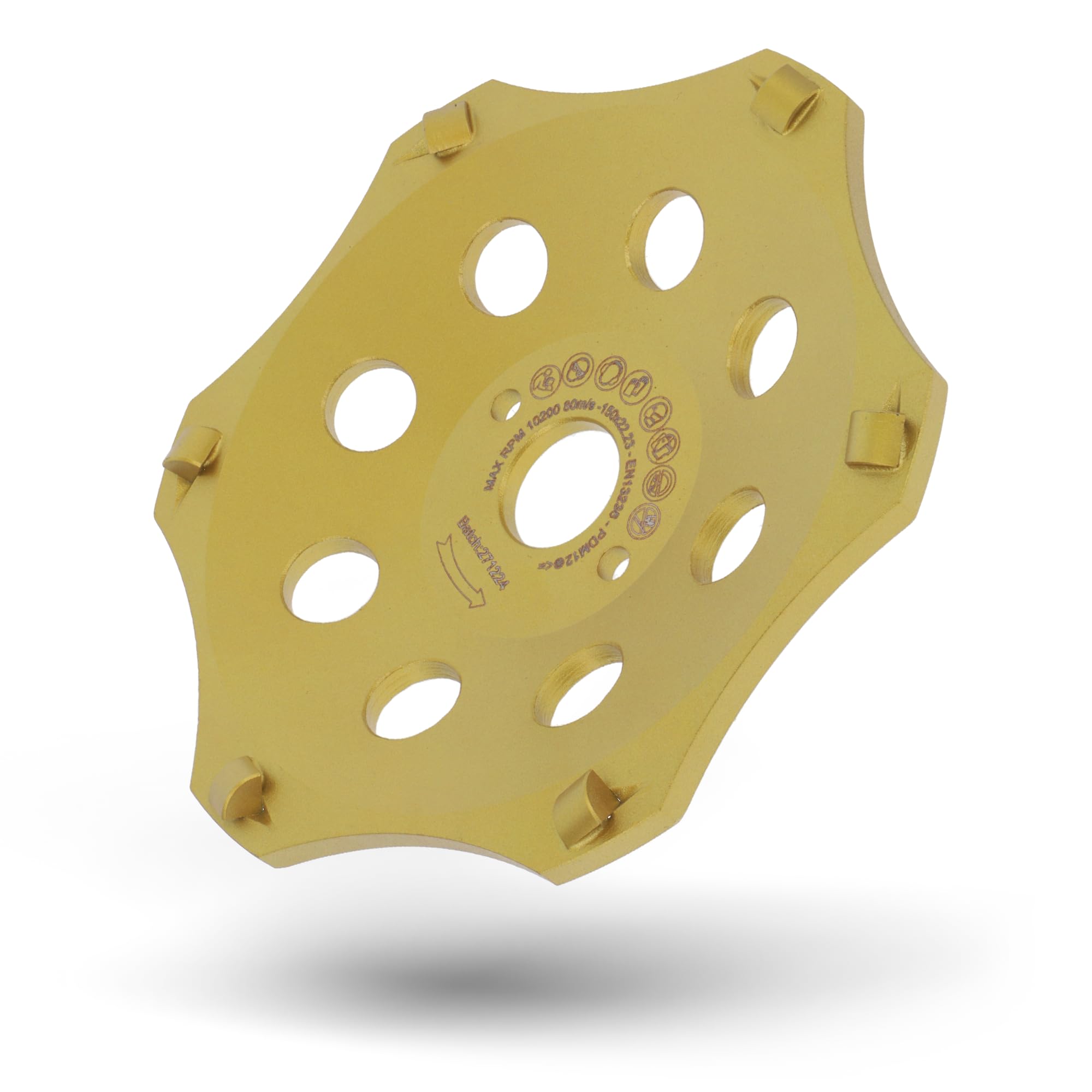 PRODIAMANT PKD diamentowa tarcza szlifierska 150 mm do szlifierki kątowej, szlifierki do betonu – 6 segmentów do betonu, jastrychu i powłok klejących