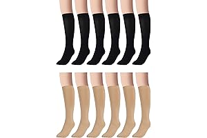 12 Pairs Ice Skating Socks For Girls, High Tights Women's Ice Skating...