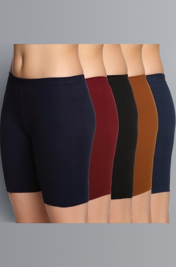Shorts - 100% Pure Cotton, Soft & Breathable Undershorts for Women & Girls, Non-See-Through, Perfect for Layering Under Skirts & Everyday Use (Colors May Vary)