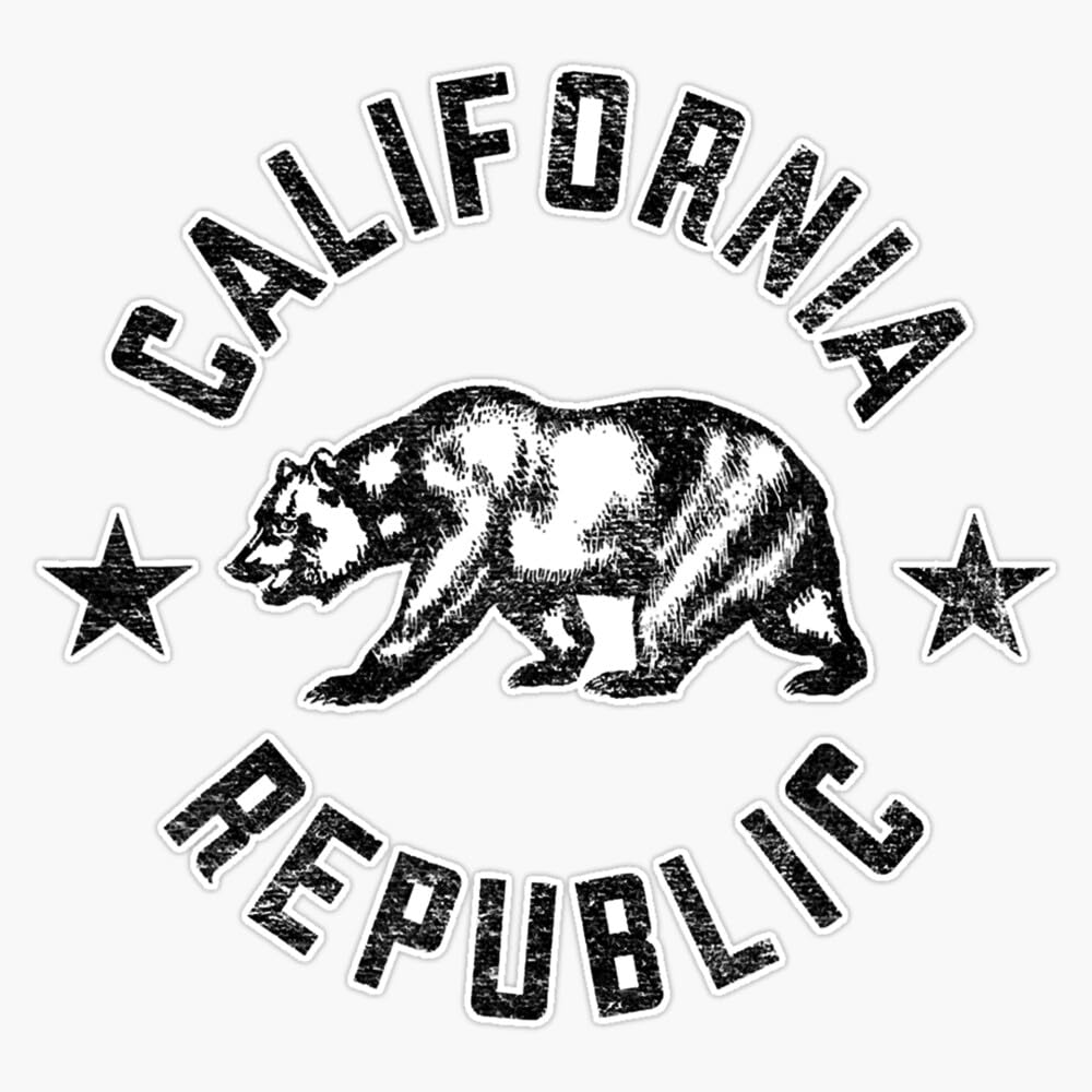 California Surfing Bear Flag Sticker Decal - Self Adhesive Vinyl - Weatherproof - Made In USA - Foto 11