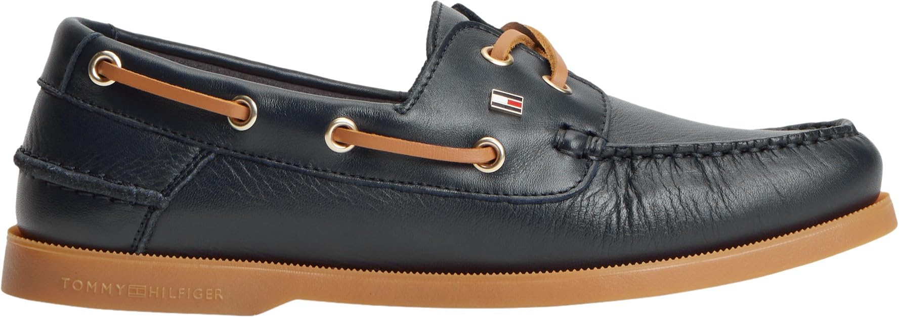 Tommy Hilfiger Damen Th Flag Boat Shoe Core Leather Fw0fw09463 Bootsschuhe