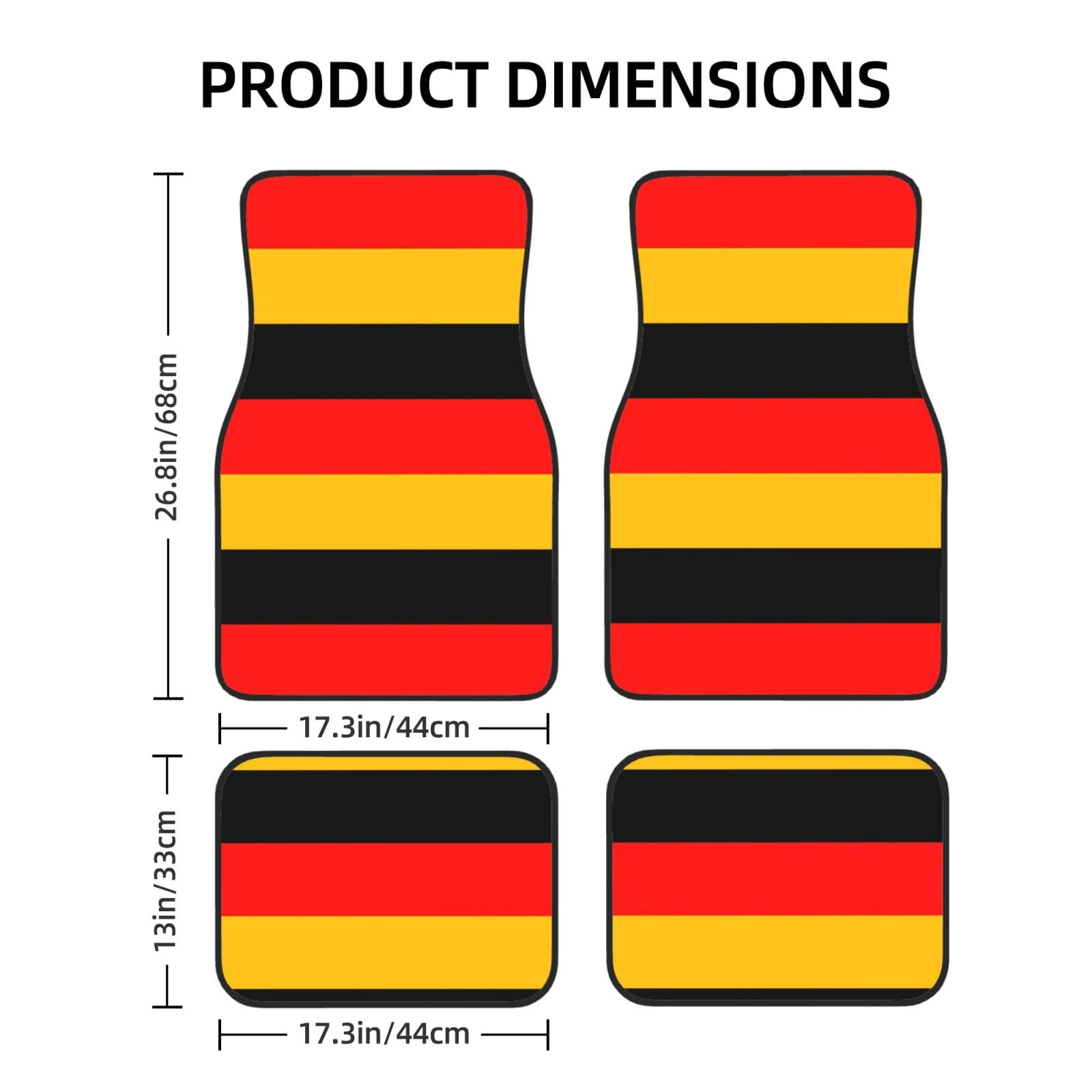 Lot de 4 tapis de sol en néoprène imperméable pour voiture