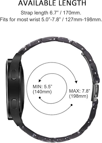 Vista 116 de Correas compatibles con Samsung Galaxy Watch 7 / FE / 6/6 Classic / 5/5 Pro / 4/4 Classic / 3 de 1.614 in / Huawei GT3 de 1.654 pulgadas, 0.787