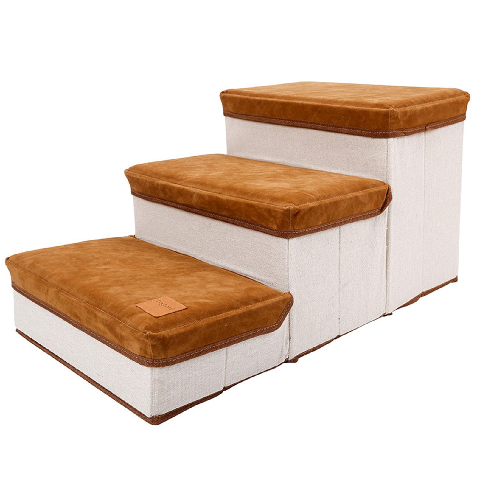 Escaleras para mascotas | Escaleras plegables para perros, escalón plegable para mascotas, gran espacio de almacenamiento, ropa de perro, mantas, herramientas, franela suave, esponja de alta