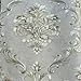 Produktbild ACCEY Pfauenblau Europäische Blumentapete Damaskus Tapete Dunkelgrün Kaffee Farbe Beige Grau A1525