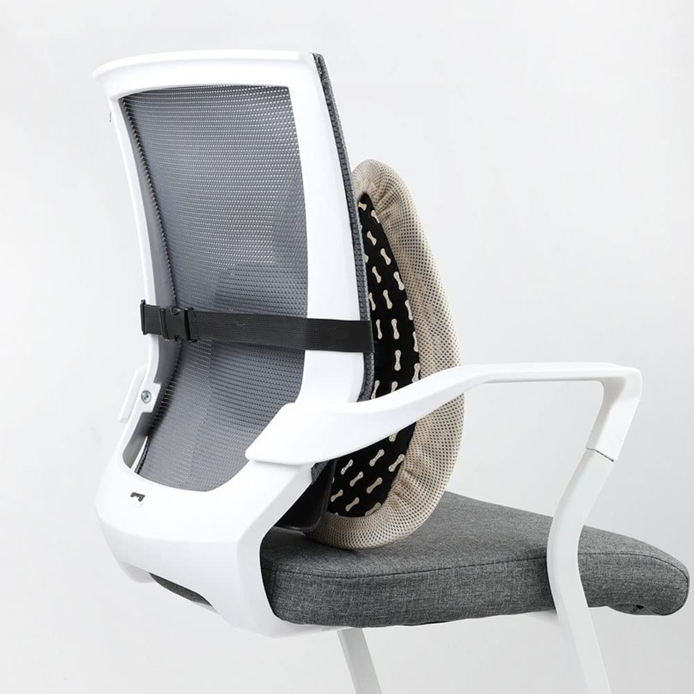 Suave Espuma de Memoria Asiento de la Silla Soporte Lumbar Amortiguador de la Almohadilla for el Ministerio del Interior del Coche(Blue,White)
