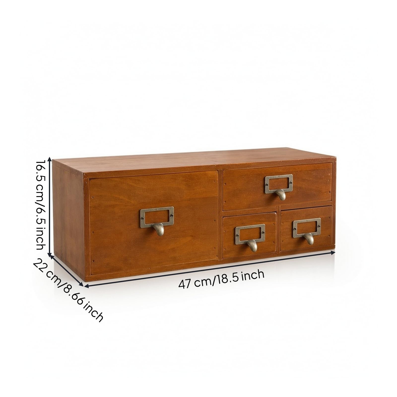 Holzkästchen mit Schubladen platzsparend Schreibtisch-Organizer mit Schubladen Schreibtisch-Organizer für Sammler, Arbeitszimmer, Großer Vier-Schubladen-Schrank