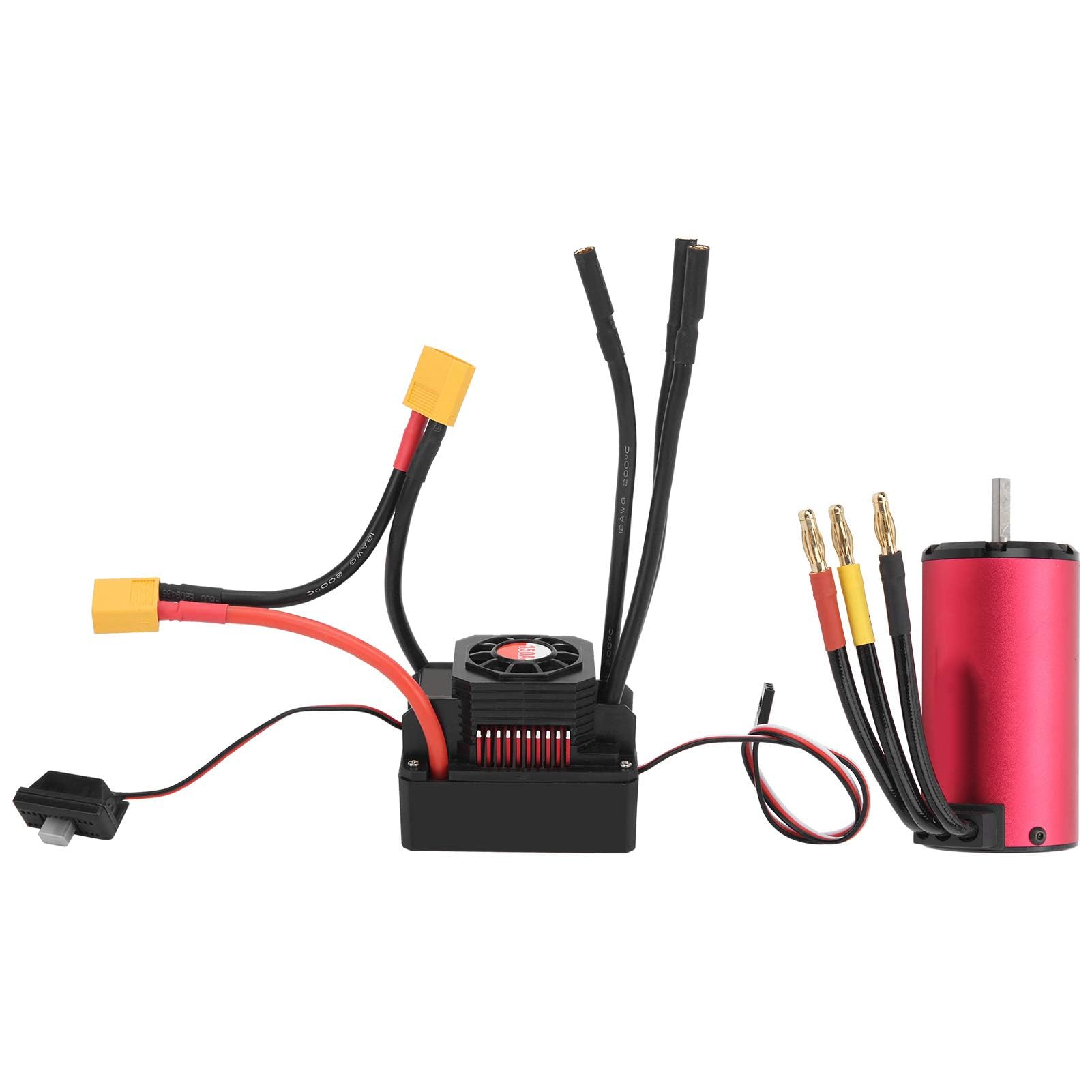RiToEasysports 2000KV + 150A RC Car Motor sin escobillas con ESC XT60 Connector RC Car Upgrade Accesorio para 1/8 RC Car