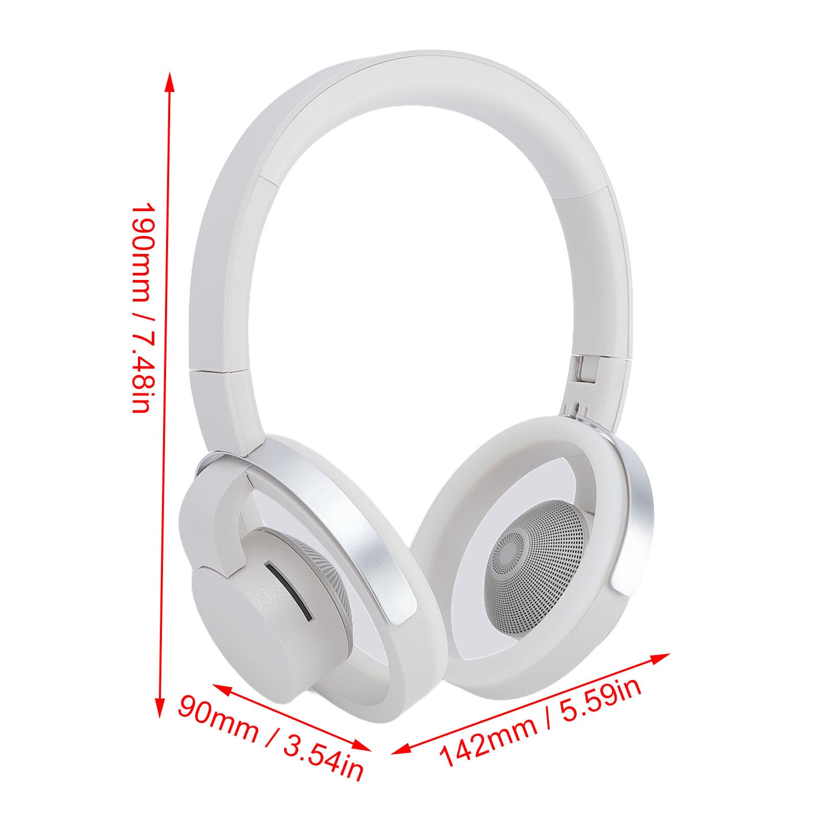 Jectse Cuffie Wireless Aperte, Cuffie Bluetooth 6.0 Sopra l'orecchio Aperte Sul Retro, Traspiranti Pieghevoli con Tempo di Riproduzione di 20 Ore per l'home Office