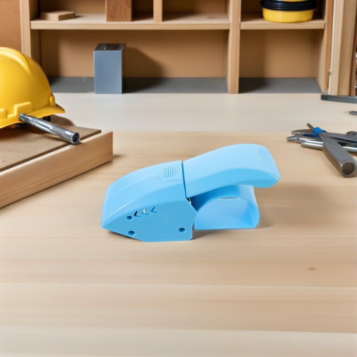 Generic Handheld Packing Tape Dispenser Cutter for Carton Sealing, Blue Hand Operated Tape Gun with Anti-Reverse Cutting for Office and Warehouse Use