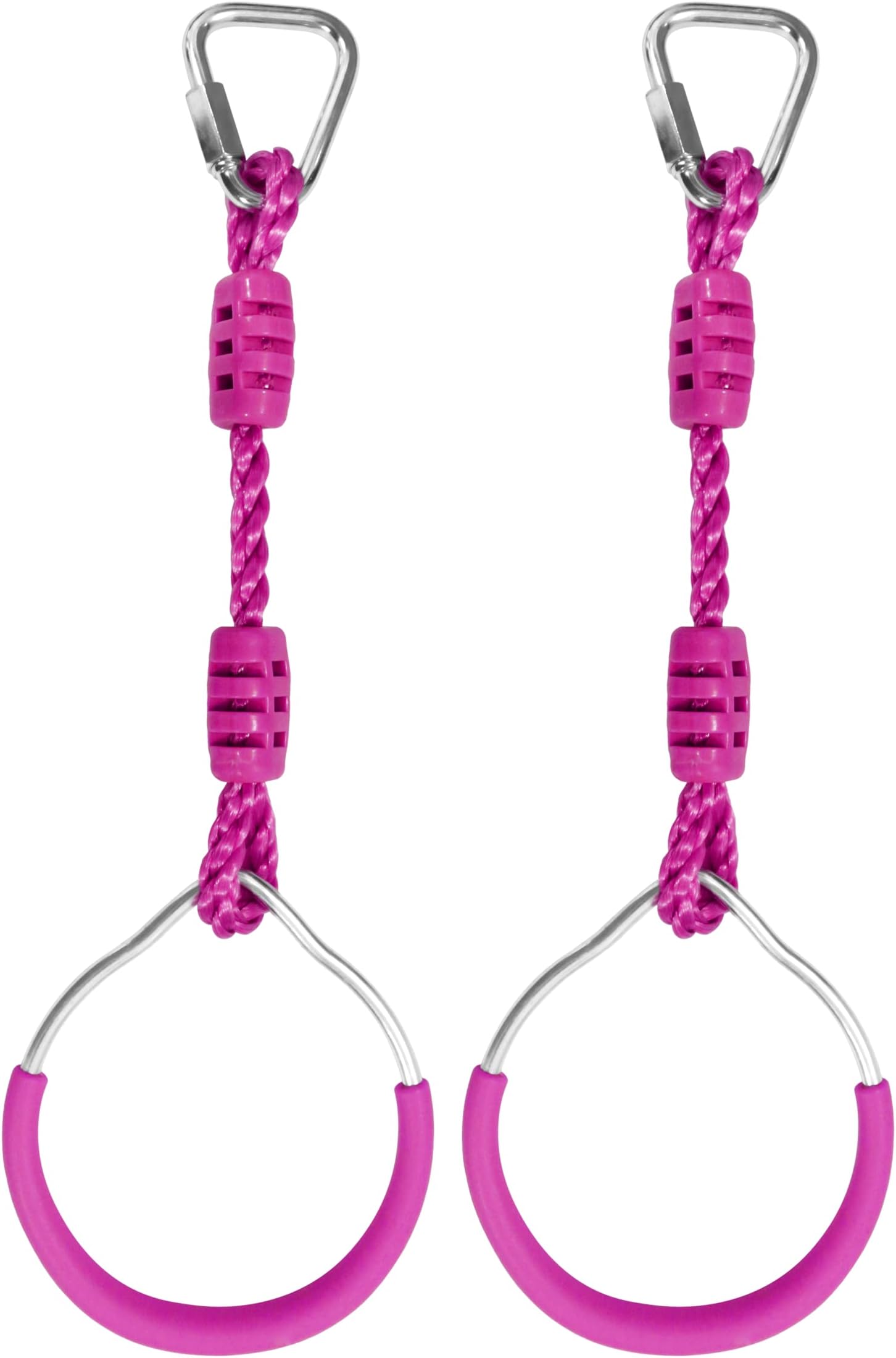 Swing Gymnastic Ring Warrior Obstacle Course Slackline Climb Trapeze Fist Training Equipment, 2 Purple Ninja Monkey Bar Hang Jungle Fist Workout Outdoor Indoor Home Gym Backyard Playground Play Sets