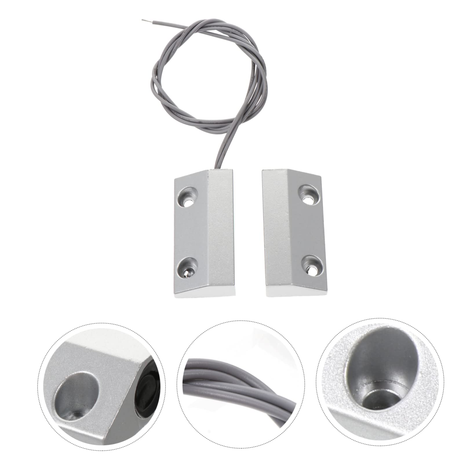 Uonlytech 3sets Allarme Magnetico Per Porte e Finestre Lega Di Zinco Sensore Per Porte Avvolgenti Con Funzione Di Allerta Per Garage e Negozi Installazione Facile e Sicura