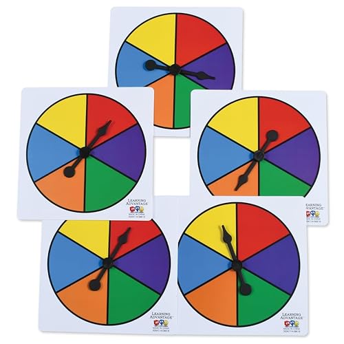 Learning Advantage 7354 aguja giratoria, 6 colores, paquete de 5 unidades