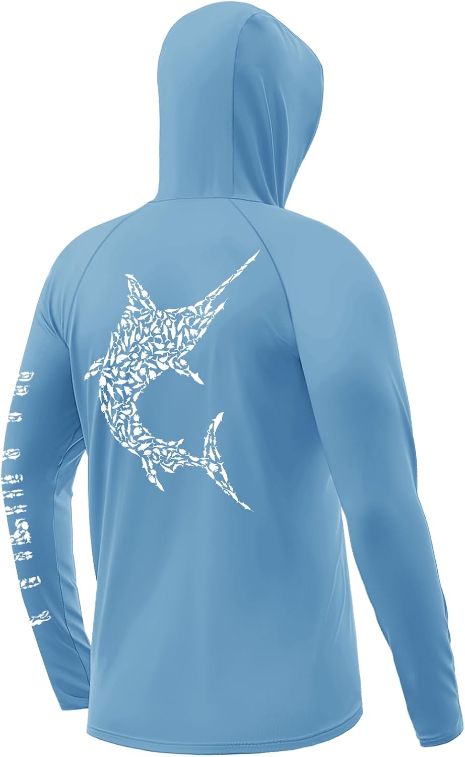 Palmyth Fishing Hoodie for Men Long Sleeve Sun Protection Shirts UPF 50+ Hooded with Neck Gaiter