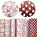 David accessories Heart Love Printed Faux Leather Sheets Chunky Glitter Fabric Crafts 6 Pcs 7.8" x 13.3" (20 cm x 34 cm) for DIY Earrings Hair Bows Making Valentine's Day Decor (Valentine's Day Set B)