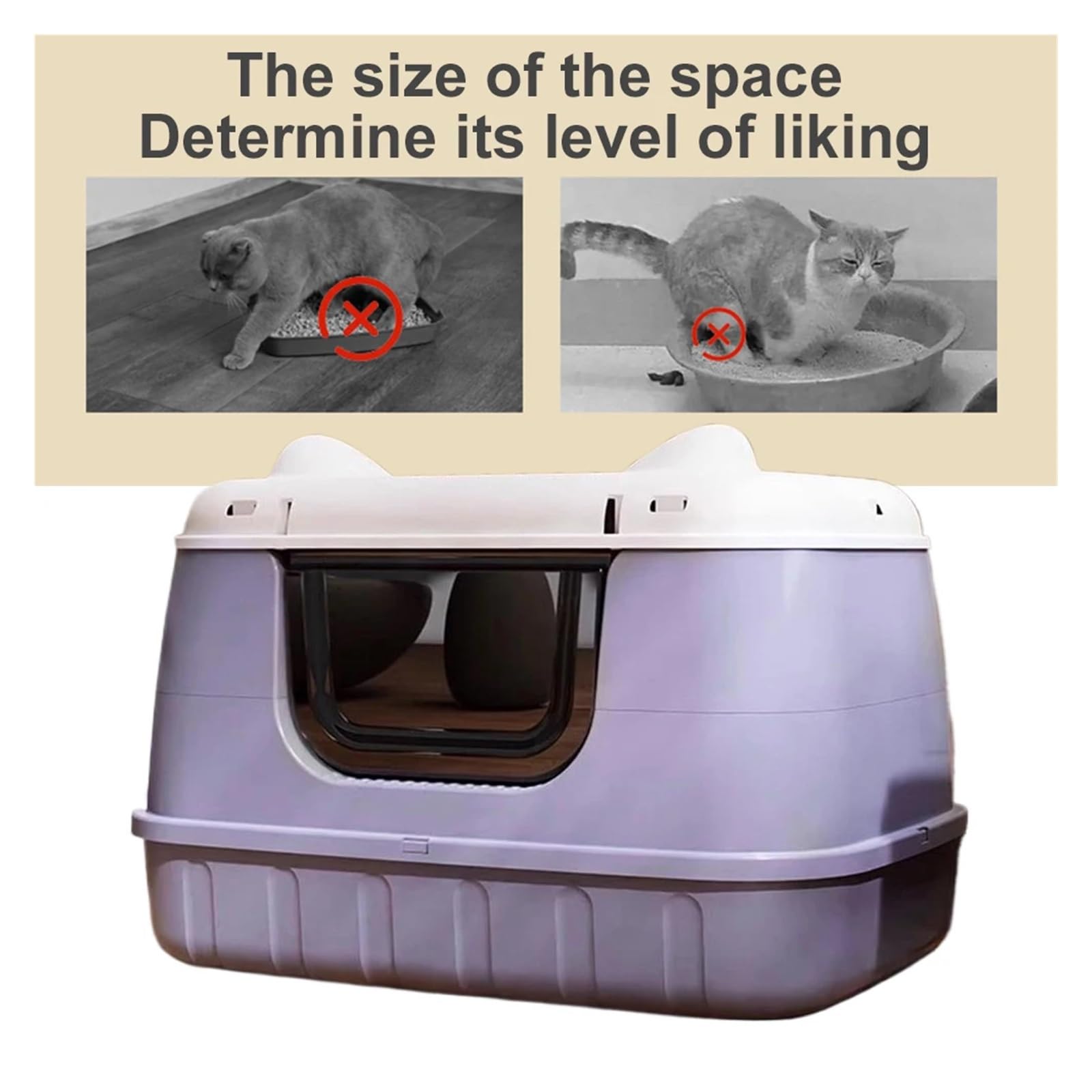 Para varios gatos, control de olores Caja de arena for gatos Caja de arena for gatos completamente cerrada Inodoro for gatos con aislamiento de olores y antisalpicaduras Caja de arena for gatos extrag