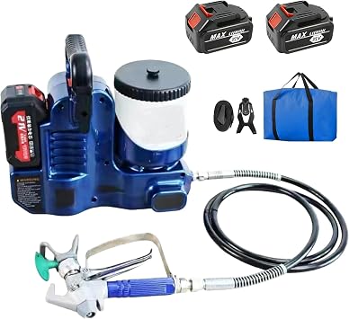 Cordless and Airless Spray Painting Machine, 1.2-Liter Capacity, 6-Speed Adjustable Spray Gun, Commercial Handheld Sprayer, 360 No Dead Angle