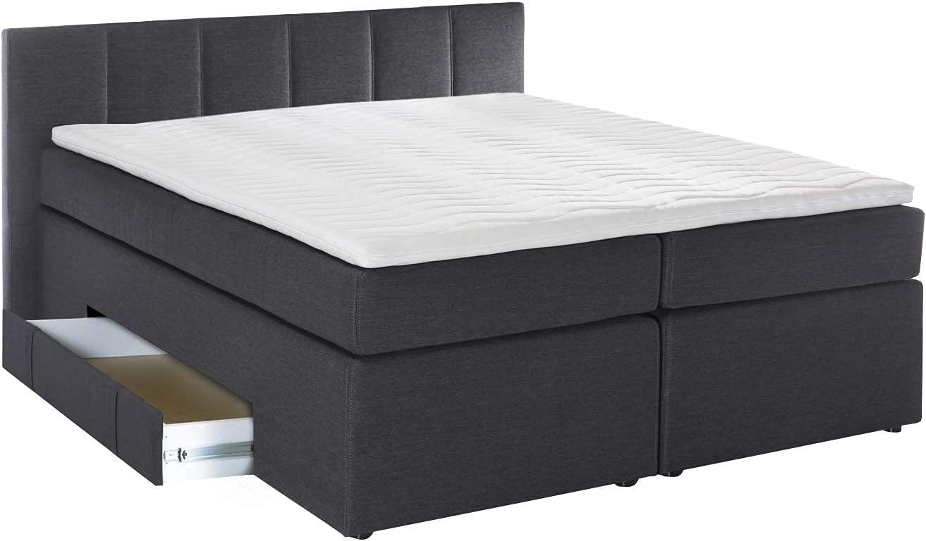 Furniture for Friends Doluna Boxspringbett Valina 180x200cm Anthrazit