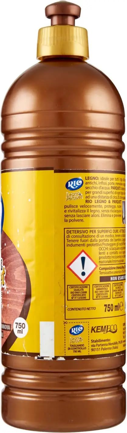 Rio Casamia Legno - Limpiador de madera (15 unidades, aerosol antiestático para superficies de madera/limpiador de madera, 750 ml, incluye llavero Beni Culinari gratuito)
