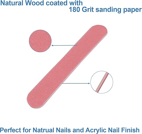 Miniatura 3 de Mini limas de uñas a granel (100 unidades), lima de uñas de doble cara para uñas naturales, juego de herramientas de manicura, lima de uñas
