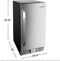 Vista 5 de Frigidaire 3 Cu Ft Capacity built in fridge, under counter, frost free, Stainless Steel