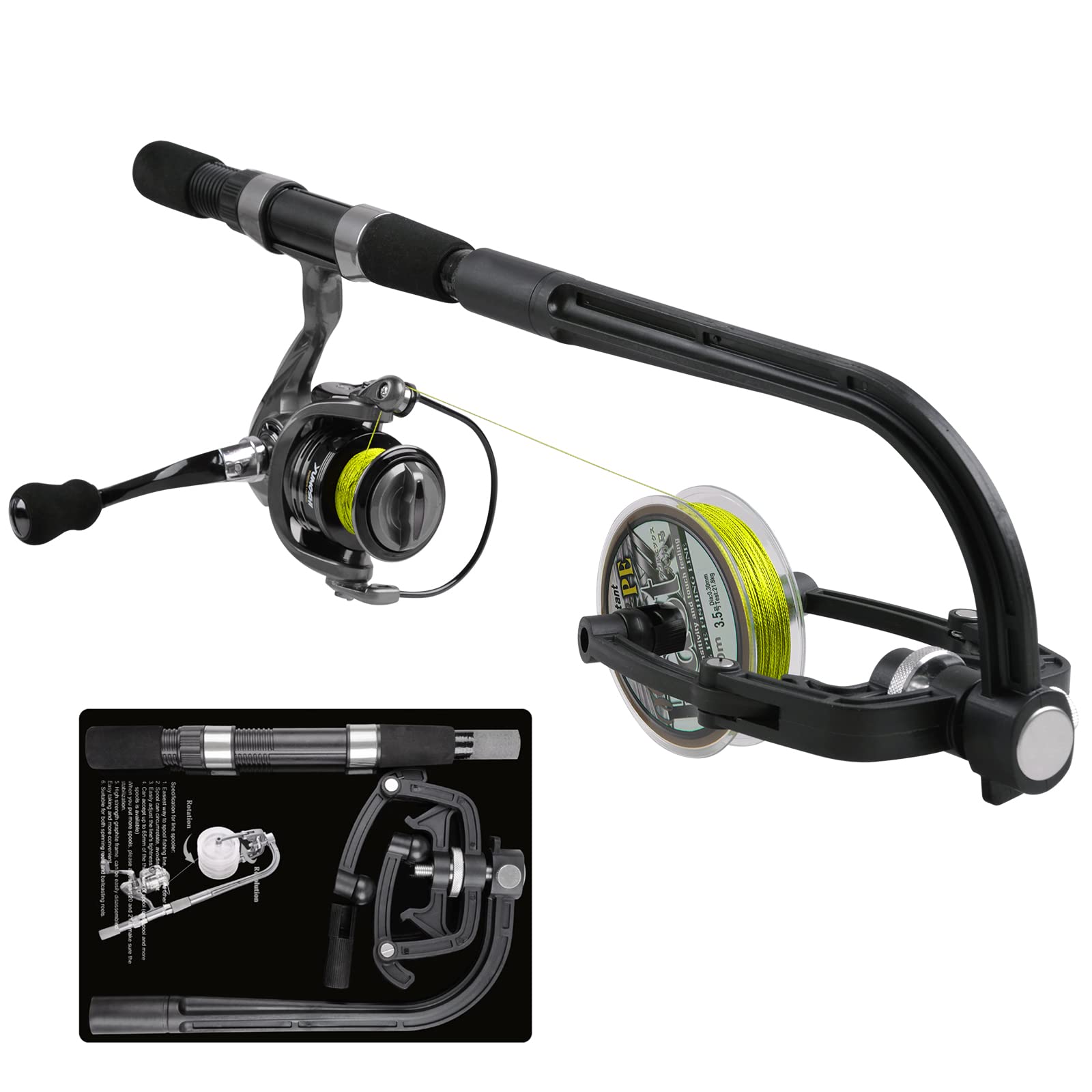 Amazon | SILANON 釣り糸巻き機 ロッドを傷つけない ライン巻き機 簡単