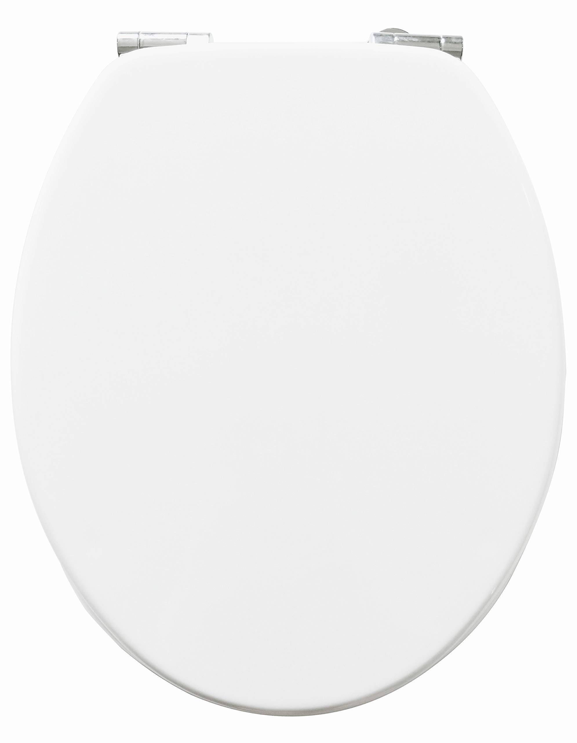 AQUALONA® Essential Value Toilet Seats Wipe Clean Moulded Wood - Stainless Steel Slow Close Hinges - Wipe Clean - Easy Installation (Solid Wood White) — image 1