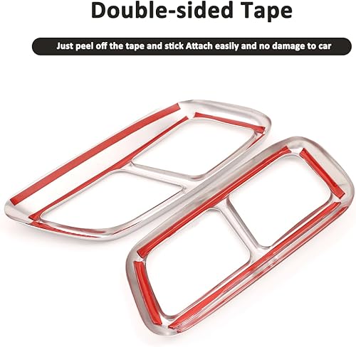 Miniatura 6 de YIWANG Tubería de acero inoxidable 304 salida de escape de garganta marco trasero cubierta de ajuste 2 unids para Land Rover Range Rover Sport 2018