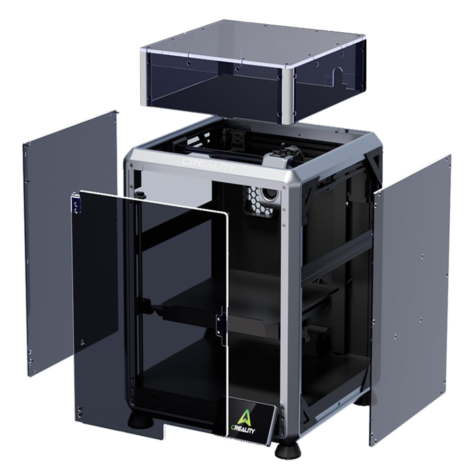 Photo 1 of ****MISSING PARTS****Creality K2 SE Transparent PC Enclosure, Dustproof Tent Constant Temperature Protective Cover Noise Reduce for K2 SE/ K1 SE 3D Printer