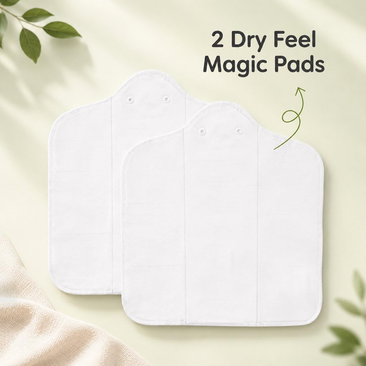 SuperBottoms Dry Feel Magic Pad set of 2 - Cloth diaper soakers/inserts for SuperBottoms Freesize UNO cloth diaper