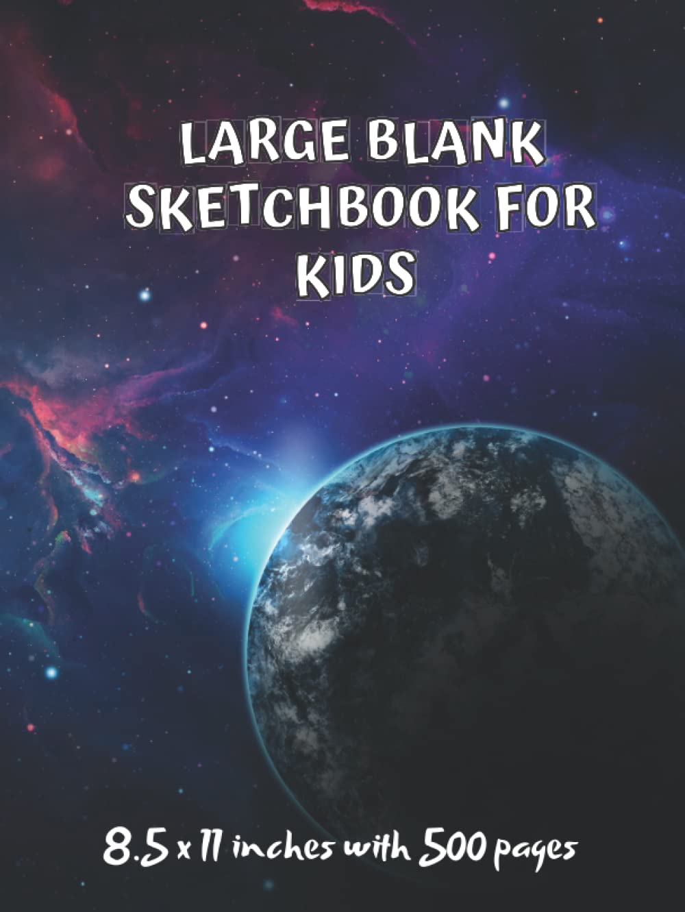 Carnet de dessin galaxie de 500 pages à offrir pour stimuler l'art des enfants