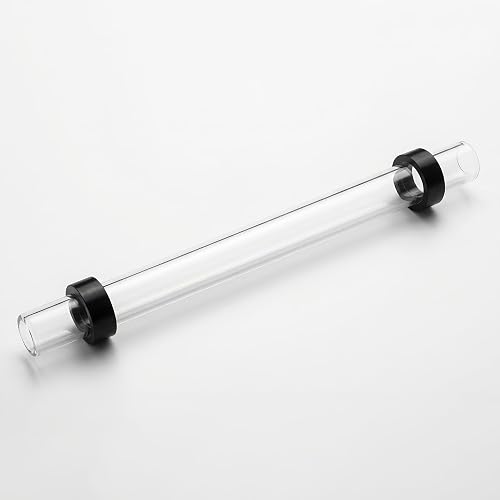 8-Inch Steam Boiler Sight Glass Tube, 5/8-Inch OD | Clear Water Level Gauge Replacement with 2 High-temperature Rubber Washers