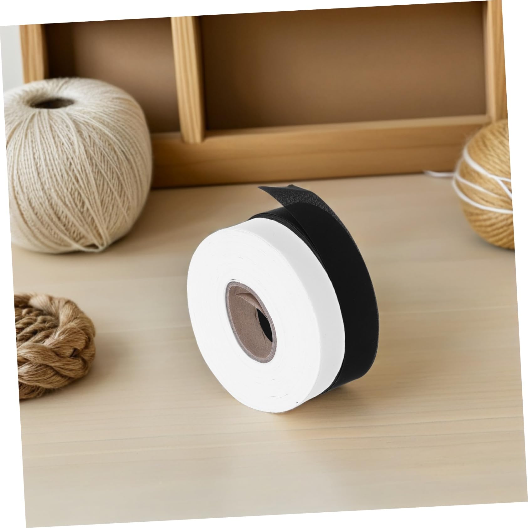 Mipcase 4 Rollos Cinta de Sarga para Coser Cortinas Metros de Cinta Encabezado de Cortinas para Manualidades y Dobladillos para Uso Doméstico Oficina