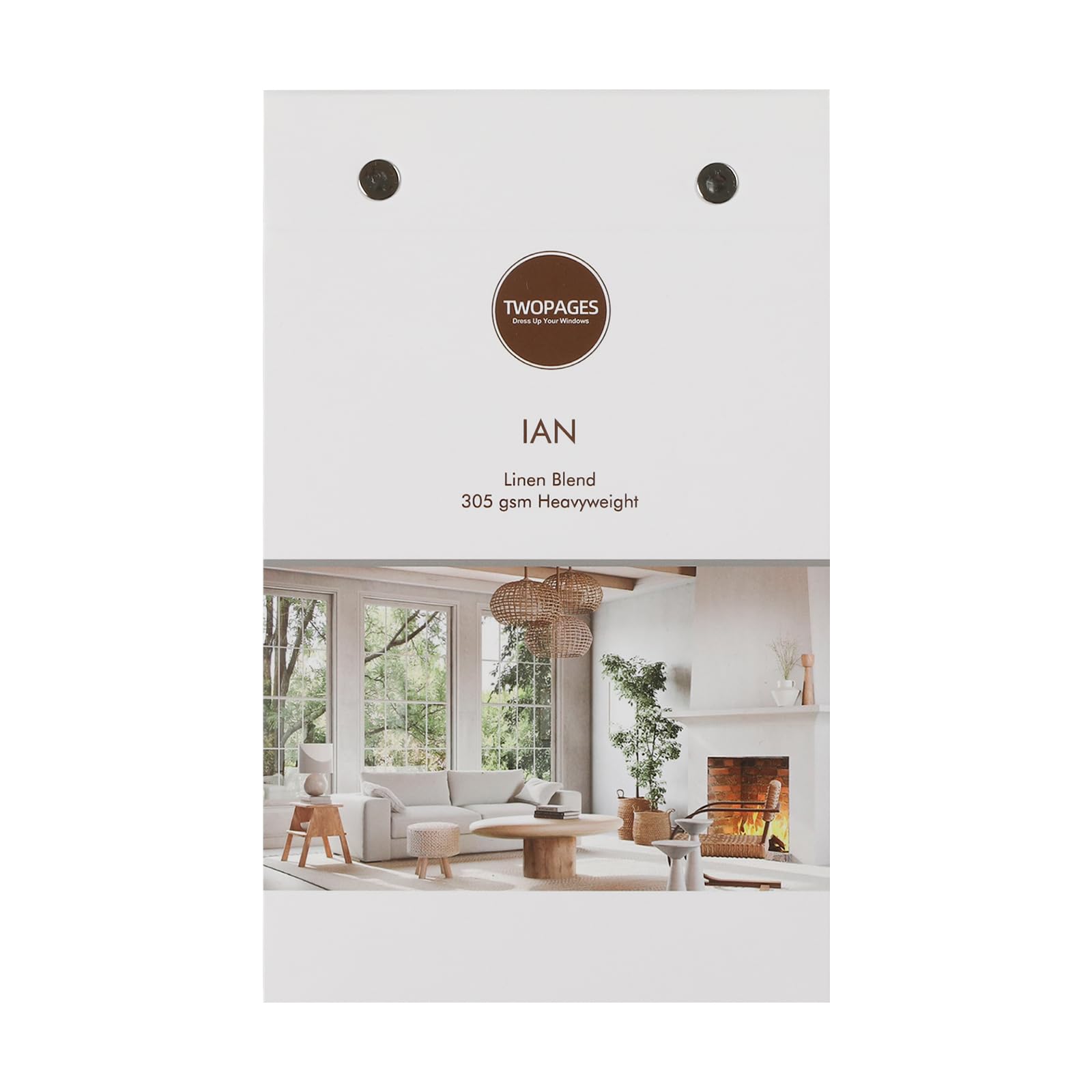 TWOPAGES Ian Series Linen Blended Slub Fabric Sample Book Swatches - Image 2