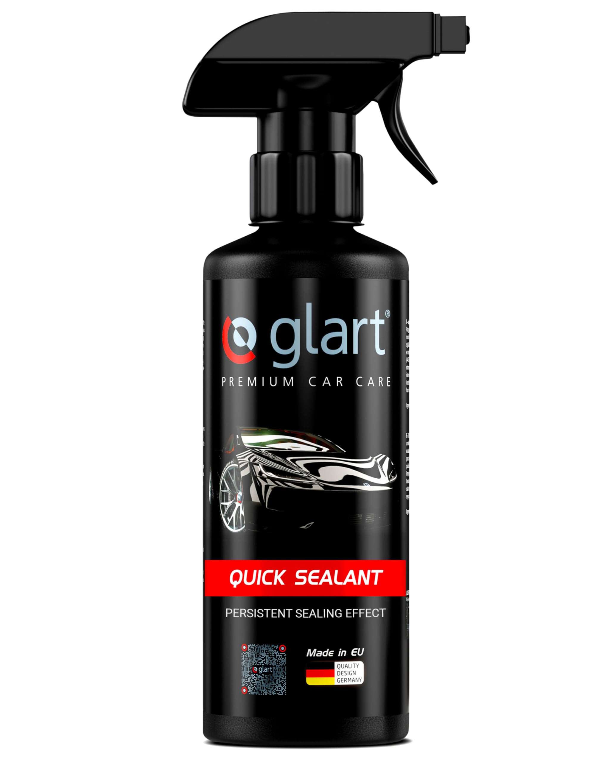 Glart 45SV Quick Seal Spray 500ml, Deep Gloss Lacquer Sealant for Car, Motorcycle, RV, polymer-based paint protection for glossy, matte and foiled surfaces - Made in Germany